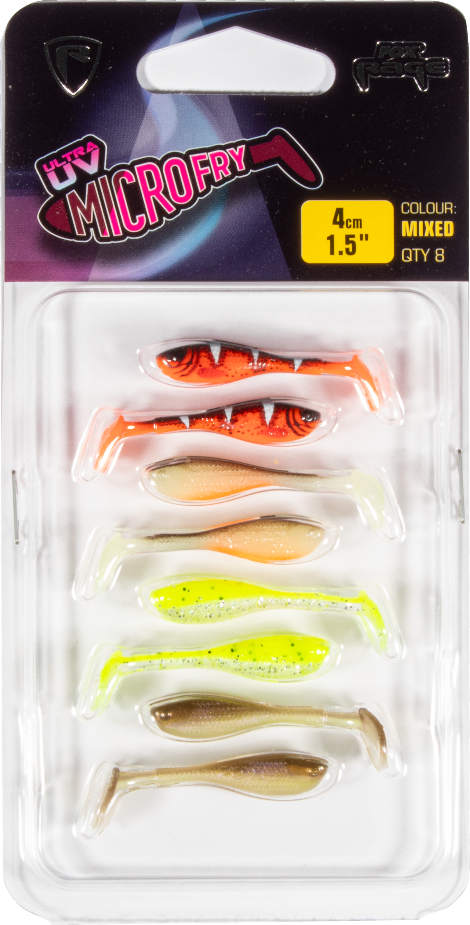 Fox Rage Micro Fry Mixed Colour Lure Pack 4 cm