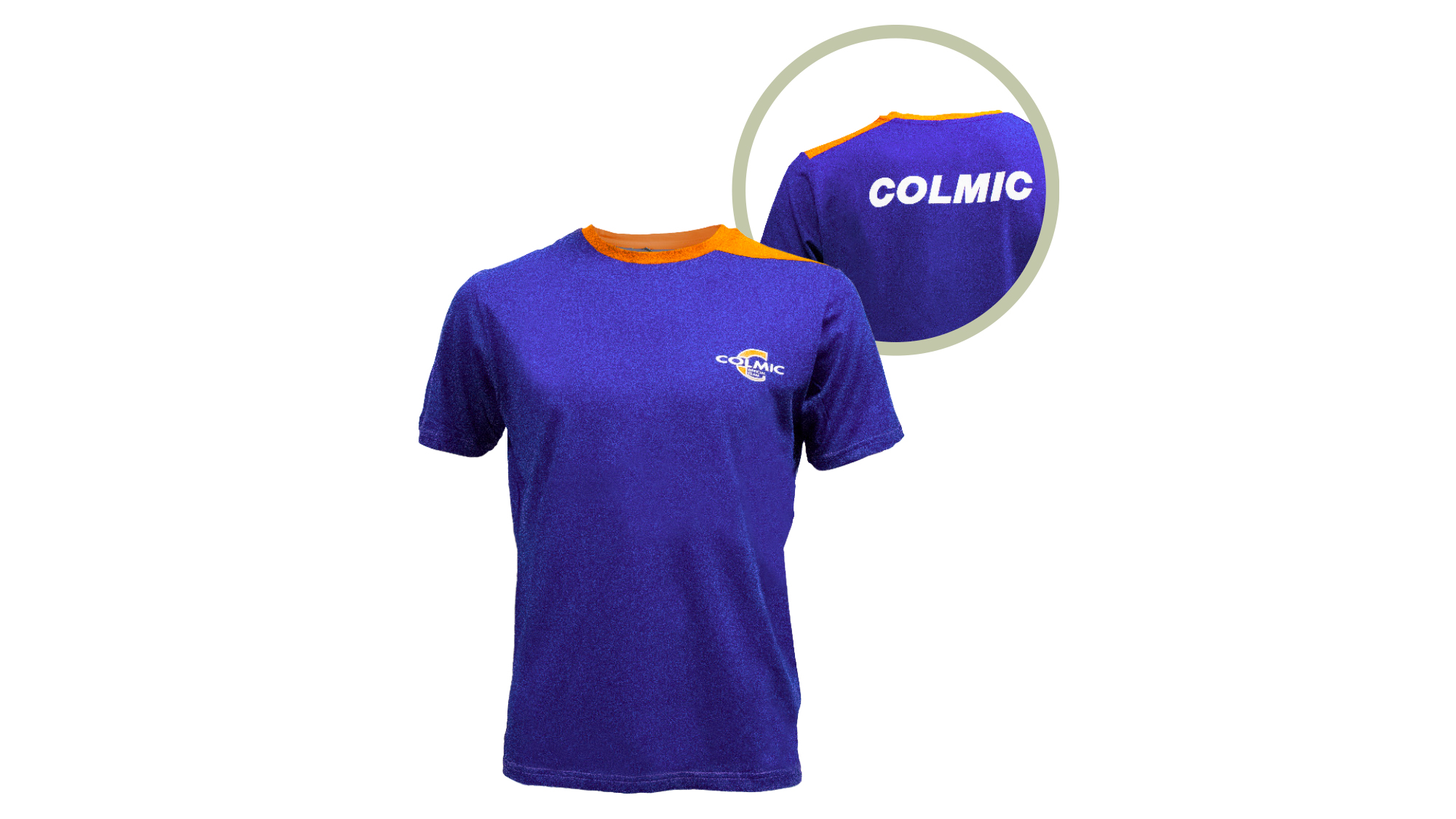 T-SHIRT BLUE-ORANGE
