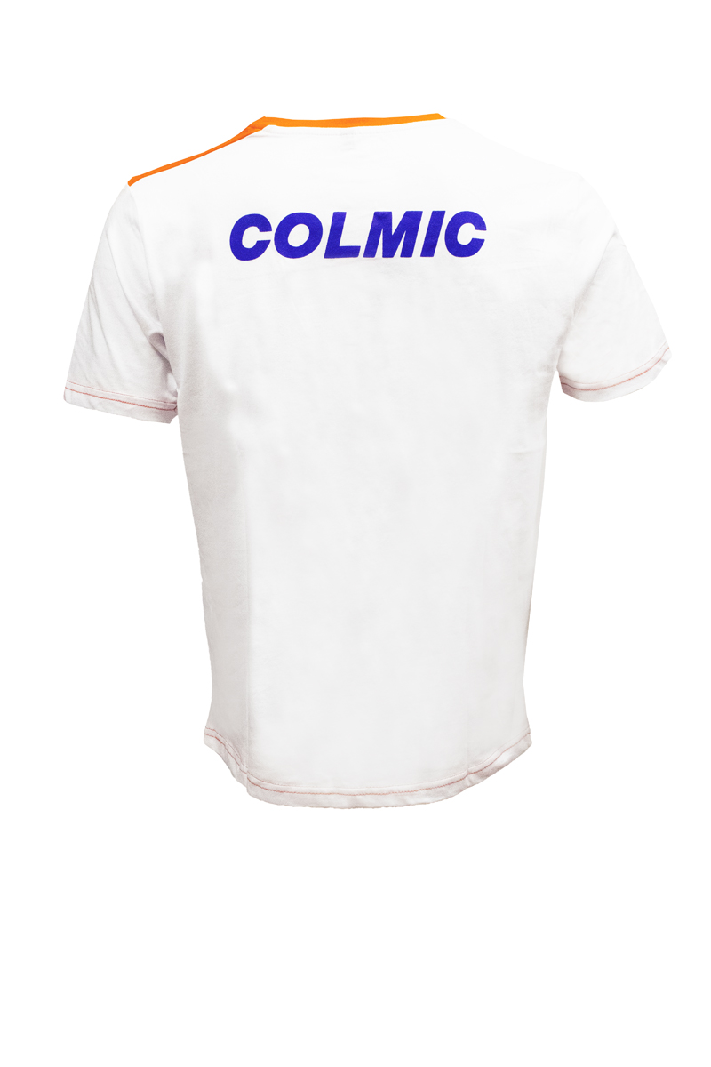 T-SHIRT WHITE-ORANGE TG XS