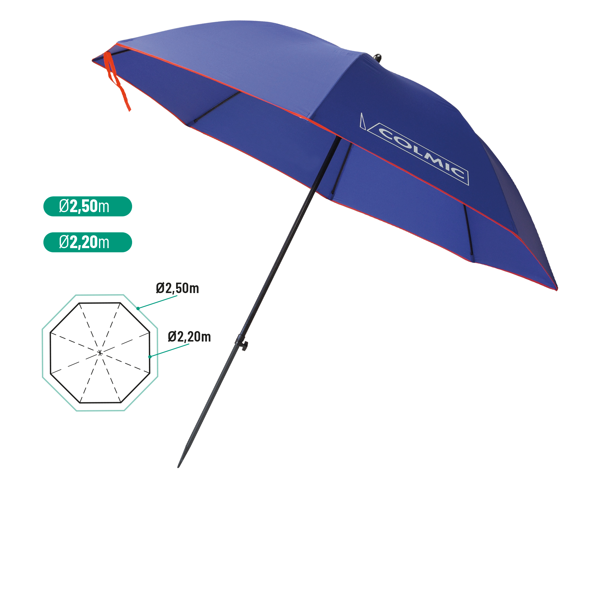 TREND FIBERGLASS UMBRELLA 2,20mt